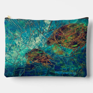 Mosaic Lg  Zippered_Bag Turtles Indigenosity Acces Accessory Pouch