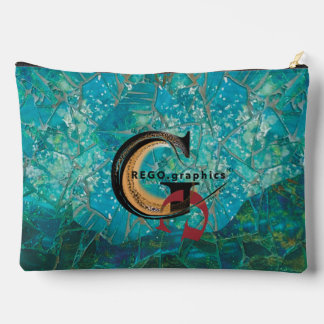 Mosaic Lg  Zippered_Bag Turtles Indigenosity Acces Accessory Pouch