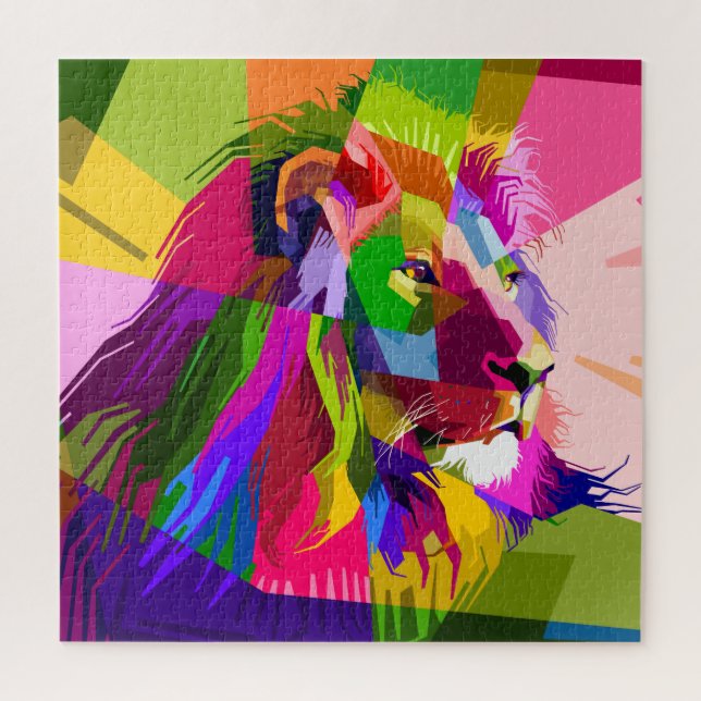 Mosaic Lion Jigsaw Puzzle (Vertical)