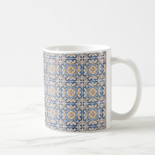 mosaic lisbon blue decoration portugal old tile coffee mug