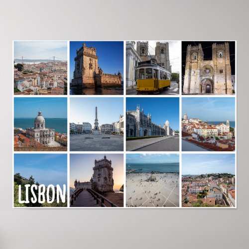 Mosaic Lisbon photos Portugal Poster