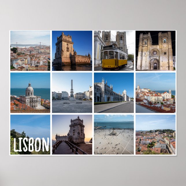 Mosaic Lisbon photos, Portugal Poster (Front)