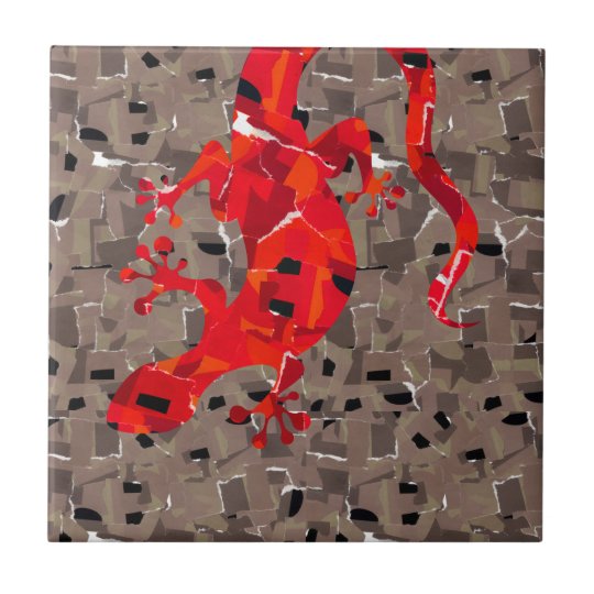 Mosaic Lizard Fantasy Tile | Zazzle.com