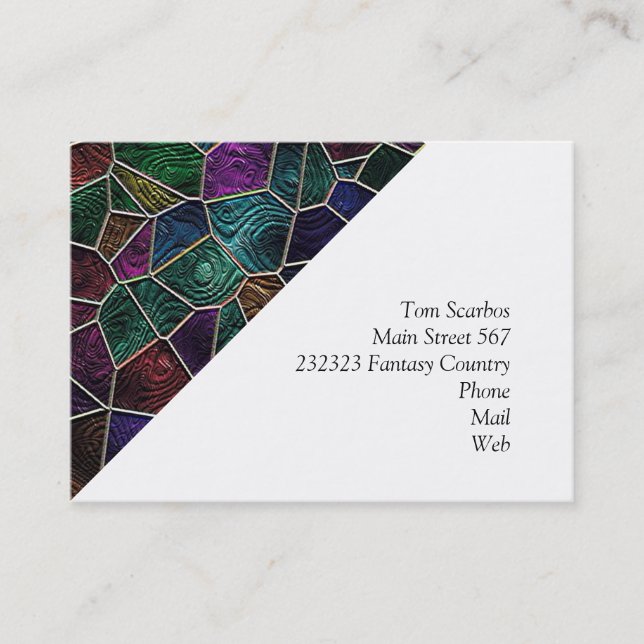 Mosaic Lora, multicolor Business Card (Front)