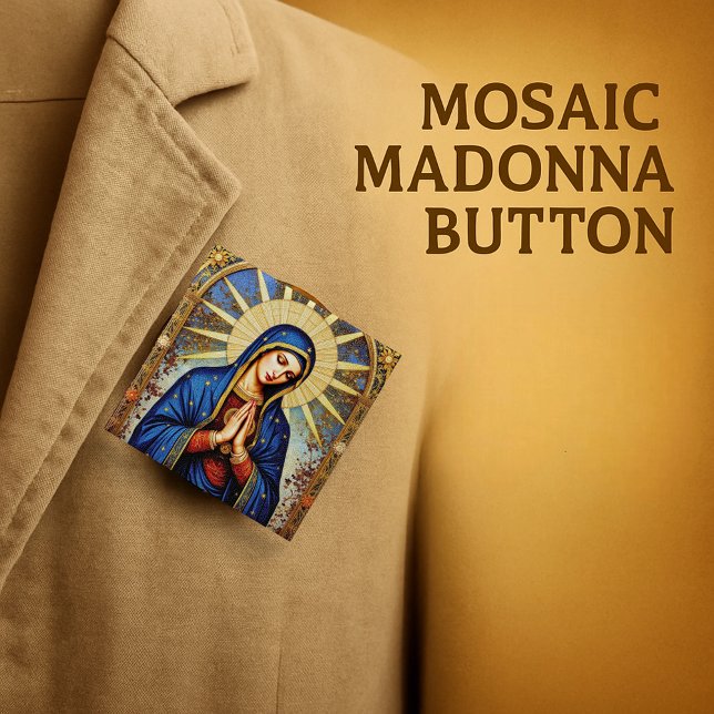 Mosaic Madonna Button (Creator Uploaded)