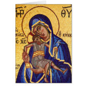 Mosaic Madonna & Child Icon, Blank Inside (Front)