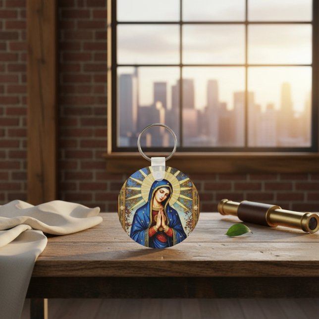 Mosaic Madonna Keychain (Creator Uploaded)