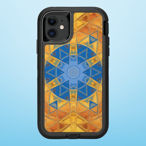 Mosaic Mandala Orange and Blue OtterBox Defender iPhone 11 Case
