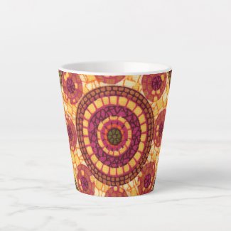 Mosaic Mandala Pattern Latte Mug