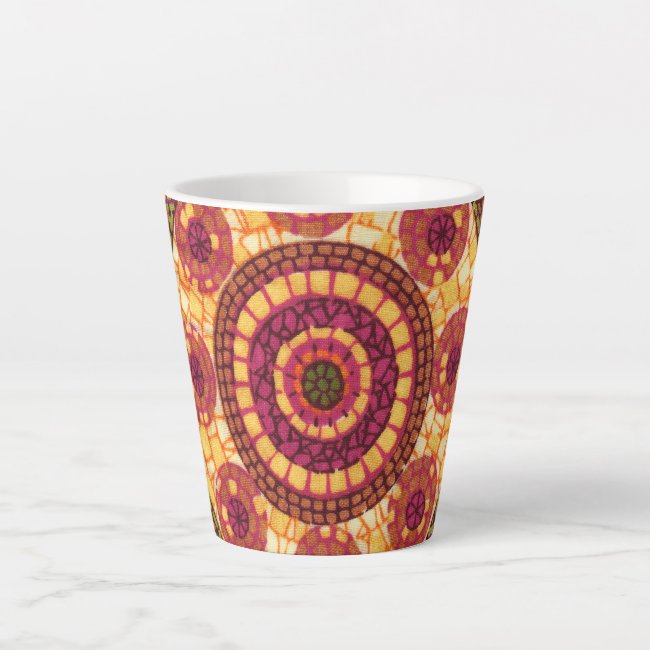 Mosaic Mandala Pattern Latte Mug