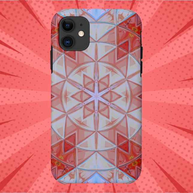Mosaic Mandala Red White and Blue Case-Mate iPhone Case (Creator Uploaded)