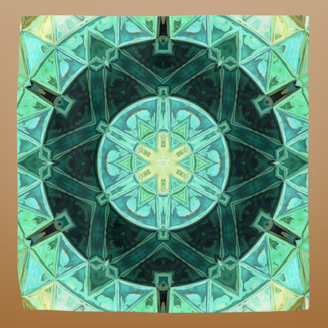 Mosaic Mandala Teal and Yellow Bandana (Creator Uploaded)