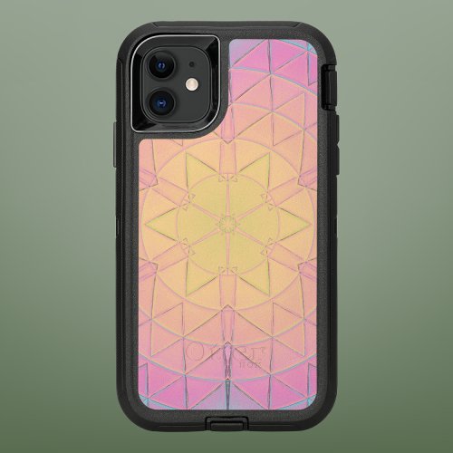 Mosaic Mandala Yellow and Pink OtterBox Defender iPhone 11 Case