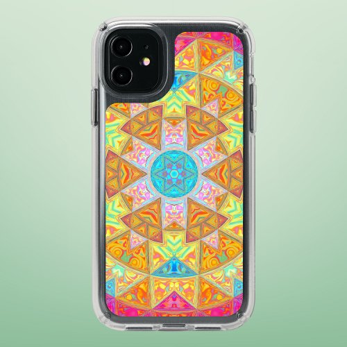 Mosaic Mandala Yellow Pink and Blue Speck iPhone 11 Case
