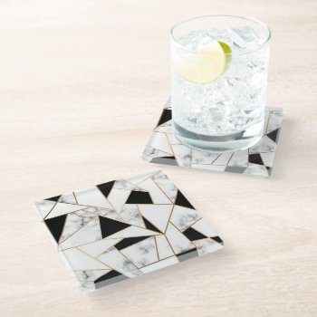 Mosaic Marble Glass Coaster by SharonCullars at Zazzle
