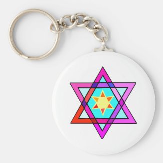 Hebrew Jewish Star Key Rings and Charms