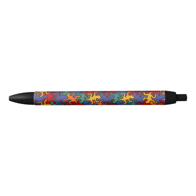 Mosaic Mirror Geckos Pattern - earth colors Pen (Front)