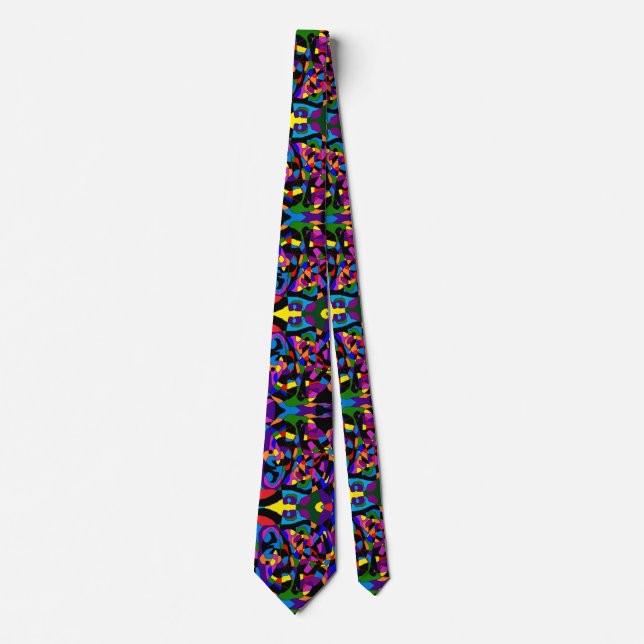 Mosaic mixed patterned neck tie (Front)