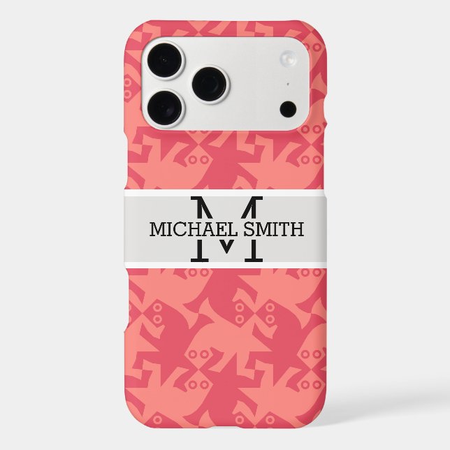 Mosaic Modern Monogram #22 Iphone Case (Back)