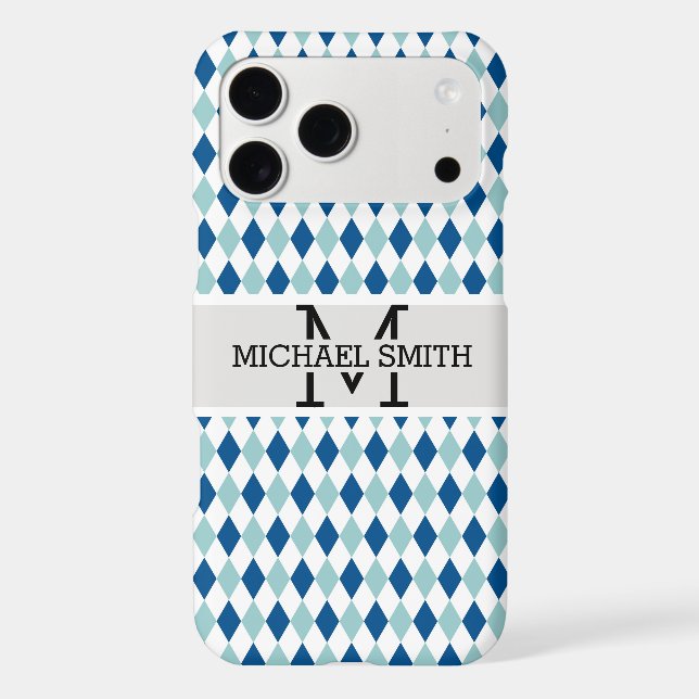 Mosaic Modern Monogram #7 Iphone Case (Back)