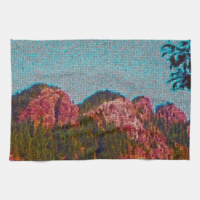 Mosaic Mountain Towel (Horizontal)