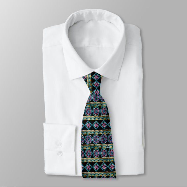Mosaic neck tie (Tied)