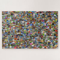 Mosaic of photos and pictures abstract design,