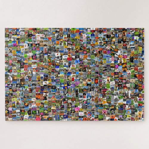 Mosaic of photos and pictures abstract design jigsaw puzzle