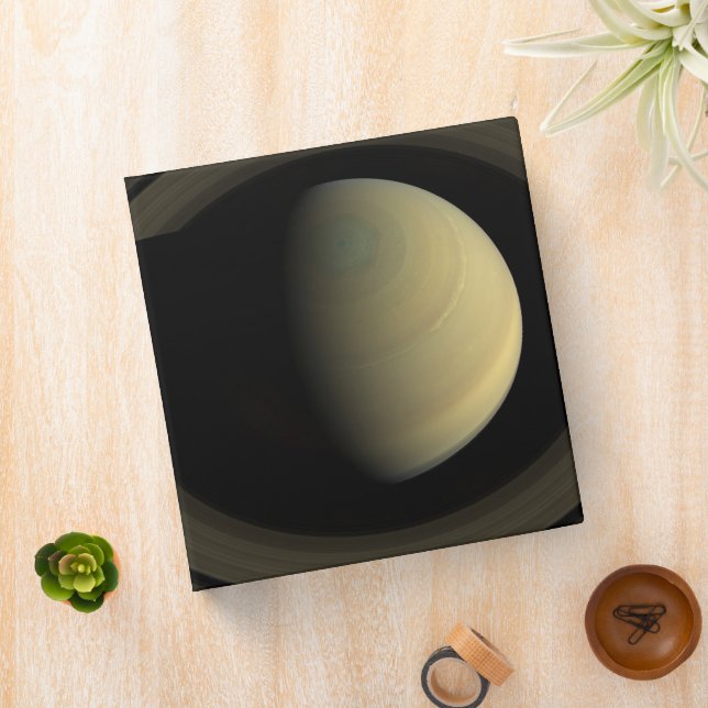 Mosaic Of Planet Saturn And Its Main Rings. 3 Ring Binder (In Situ)