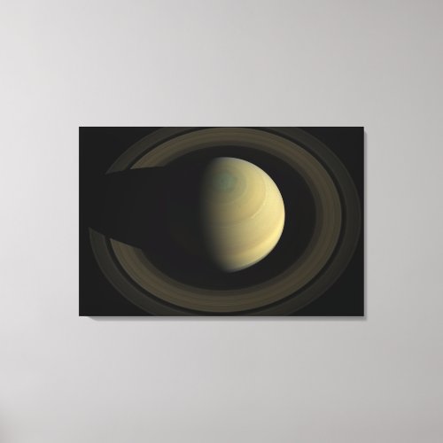 Mosaic Of Planet Saturn And Its Main Rings Canvas Print