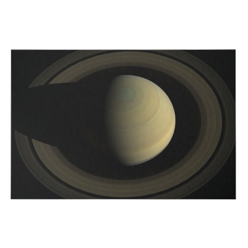 Mosaic Of Planet Saturn And Its Main Rings Faux Canvas Print