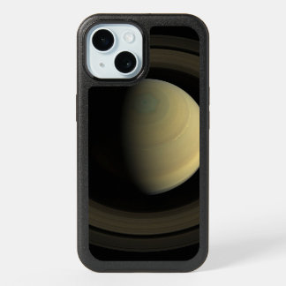 Mosaic Of Planet Saturn And Its Main Rings. iPhone 15 Case