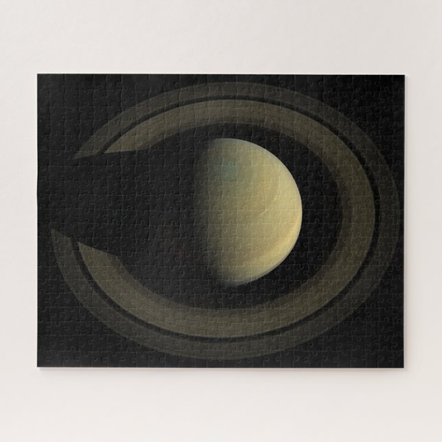 Mosaic Of Planet Saturn And Its Main Rings. Jigsaw Puzzle (Horizontal)