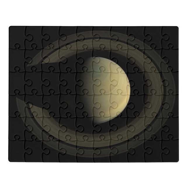 Mosaic Of Planet Saturn And Its Main Rings. Jigsaw Puzzle (Puzzle Horizontal)