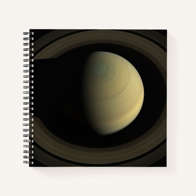 Mosaic Of Planet Saturn And Its Main Rings. Notebook (Front)