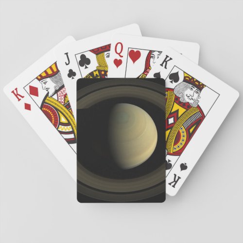 Mosaic Of Planet Saturn And Its Main Rings Poker Cards