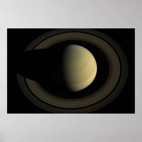 Mosaic Of Planet Saturn And Its Main Rings Poster