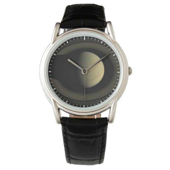 Mosaic Of Planet Saturn And Its Main Rings. Watch (Front)