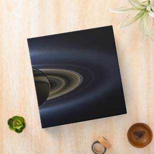 Mosaic Of The Saturn System Backlit By The Sun. 3 Ring Binder