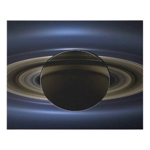 Mosaic Of The Saturn System Backlit By The Sun Faux Canvas Print