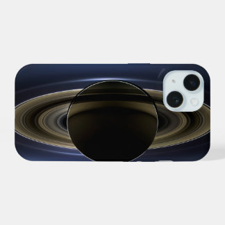 Mosaic Of The Saturn System Backlit By The Sun. iPhone 15 Case