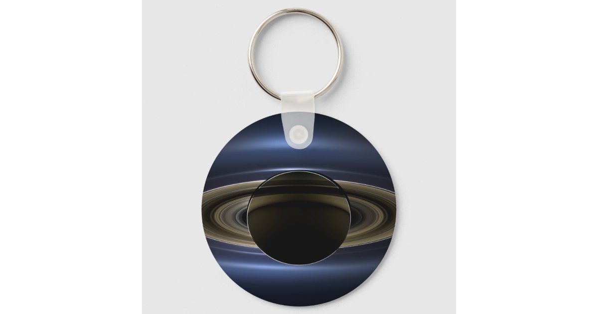 Saturn Key Rack Mosaic Of The Saturn System Backlit By The Sun. Keychain | Zazzle