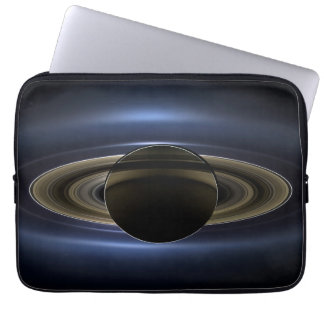Mosaic Of The Saturn System Backlit By The Sun. Laptop Sleeve