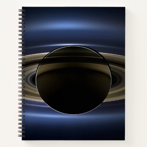 Mosaic Of The Saturn System Backlit By The Sun Notebook