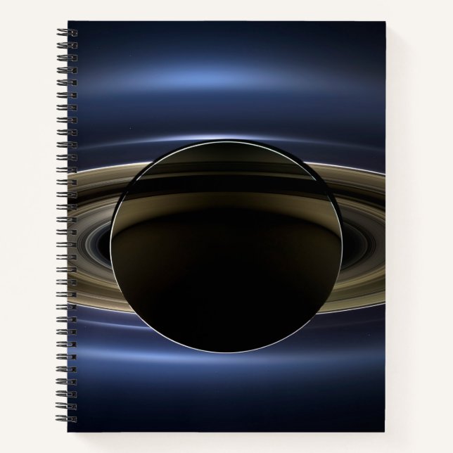 Mosaic Of The Saturn System Backlit By The Sun. Notebook (Front)