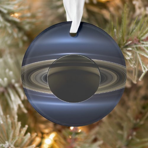 Mosaic Of The Saturn System Backlit By The Sun Ornament