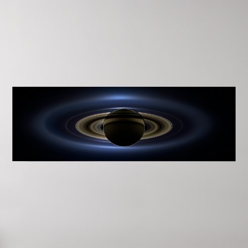 Mosaic Of The Saturn System Backlit By The Sun Poster