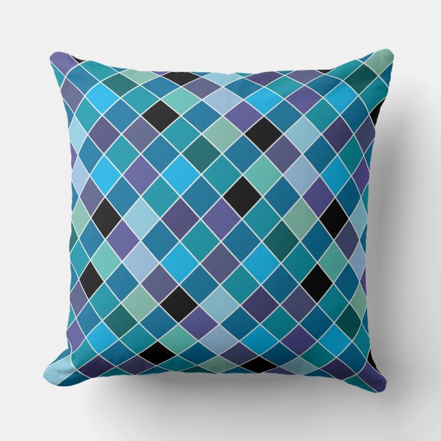 Mosaic on glass 11 throw pillow (Front)