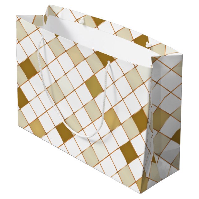Mosaic on glass 1 large gift bag (Back Angled)