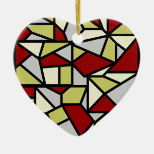 Mosaic ornament, customizable ceramic ornament